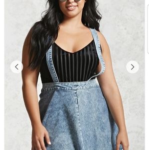 Forever 21 Denim Suspender Dress